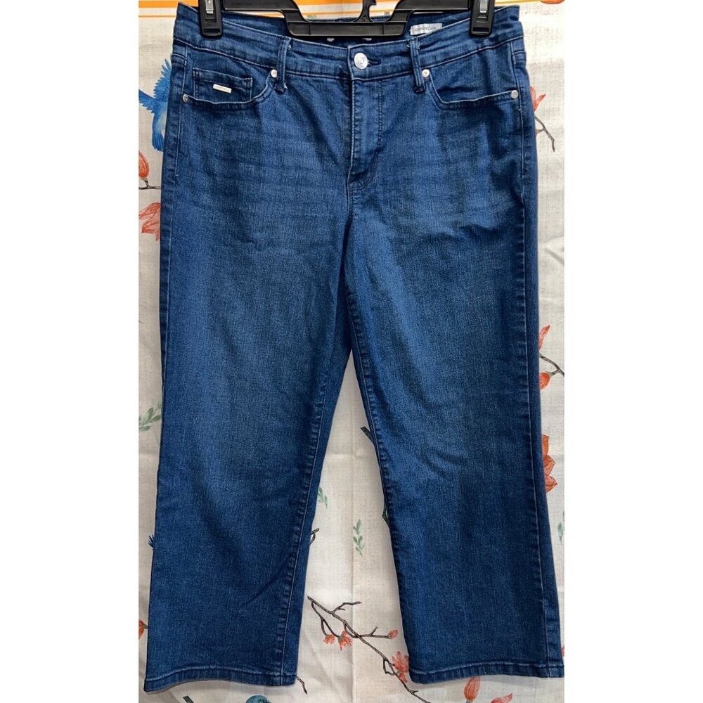 Nine West Chrystie Capri Jeans Size 10 Blue Denim